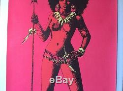 (10) War Queen Vintage Blacklight Poster Psychedelic Afro Pin-up Lot Posters