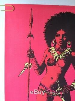(10) War Queen Vintage Blacklight Poster Psychedelic Afro Pin-up Lot Posters