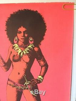 (10) War Queen Vintage Blacklight Poster Psychedelic Afro Pin-up Lot Posters