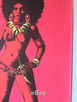 (10) War Queen Vintage Blacklight Poster Psychedelic Afro Pin-up Lot Posters