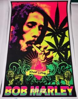 #1872 Bob Marley Black Light Poster 24x36