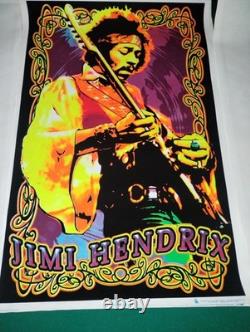#1902 Jimi Hendrix Blacklight Poster 24x36 Flocked