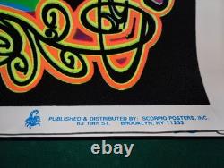 #1902 Jimi Hendrix Blacklight Poster 24x36 Flocked