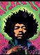 1960s Original Jimi Hendrix Black Light Poster. Rare Authentic Joe Roberts Jr
