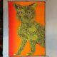 1967 Blacklight Psychedelic Cat Poster From Brady Bunch In The Girls' Bedroom