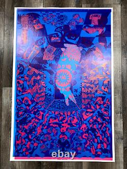1967 Joseph McHuge Overprint Poster Grateful Dead B Side Double 23x35 Rare