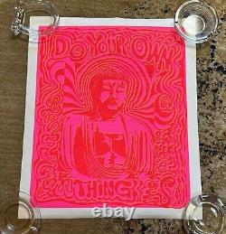 1967 Original Do Your Own Thing Psychedelic Buddha Poster 20x17 Rare