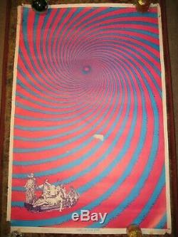 1967 Rare Original Vintage Turn On Your Mind Psychedelic Black Light Poster