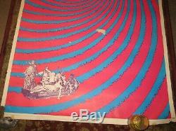 1967 Rare Original Vintage Turn On Your Mind Psychedelic Black Light Poster