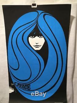 1968 Insanity Blacklight Poster Peace Girl N108 23 x 37 Rare