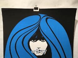 1968 Insanity Blacklight Poster Peace Girl N108 23 x 37 Rare