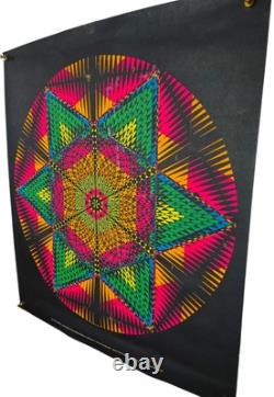 1968 Star Mandala Psychedelic Kaleidoscope Nancy Parker Blacklight Poster
