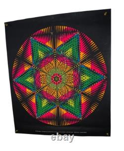1968 Star Mandala Psychedelic Kaleidoscope Nancy Parker Blacklight Poster