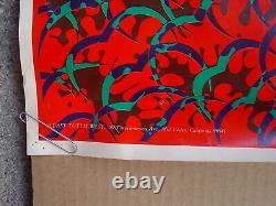 1968 THE INNER EYE Wilfred Satty PSYCHEDELIC BLACK LIGHT POSTER Original