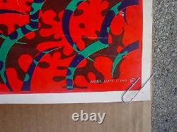 1968 THE INNER EYE Wilfred Satty PSYCHEDELIC BLACK LIGHT POSTER Original