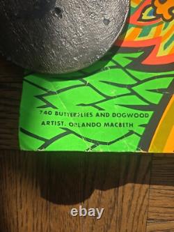 1968 Third Eye Black Light Poster 740 Butterflies & Dogwood Orlando Macbeth UV