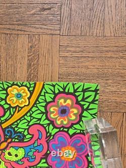 1968 Third Eye Black Light Poster 740 Butterflies & Dogwood Orlando Macbeth UV