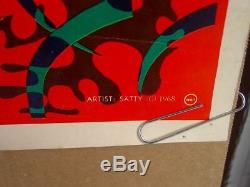 1968 WILFRED SATTY THE INNER EYE Psychedelic Blacklight Poster ESTATE FRESH