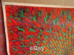 1968 WILFRED SATTY THE INNER EYE Psychedelic Blacklight Poster ESTATE FRESH