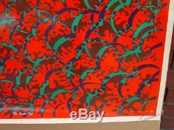 1968 WILFRED SATTY THE INNER EYE Psychedelic Blacklight Poster ESTATE FRESH