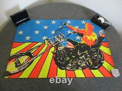 1969-70 Easy Rider Peter Fonda Super Cycle & Hopperfinger Black Light Posters