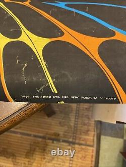 1969 Black Light Day Glow Poster Third Eye Inc. House of Stone M. Rhoads Trippy