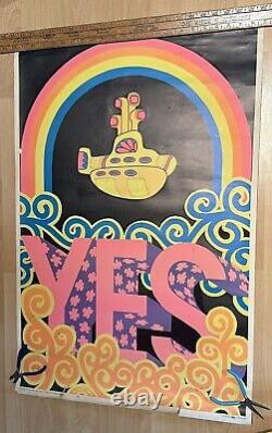 1969 CELESTIAL ART ROBERT LEWIS YES PSYCHEDELIC YELLOW SUBMARINE Beatles Sampl