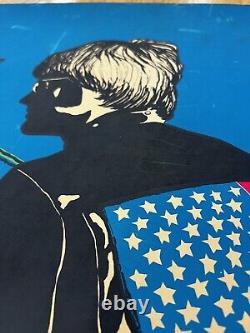 1969 Easy Rider Peter Fonda Black Light Poster