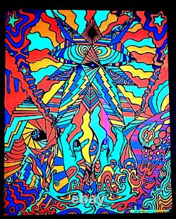 1969 Hippie Blacklight Poster IN MY ROOM Gary Edwards, Third Eye Psychedelic