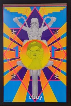 1969 Vintage Poster Hells Angels Blacklight Poster Motorcycle By Poster Prints
