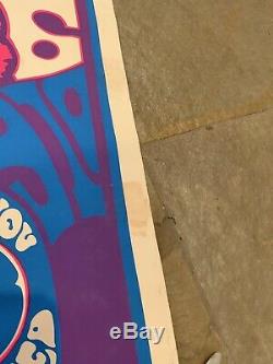 1969 Vintage WOODSTOCK Band JIMI HENDRIX Are You Experienced BLACKLIGHT POSTER