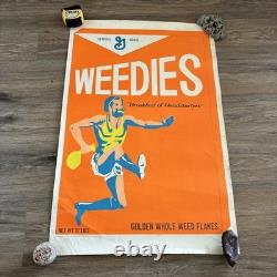 1969 WEEDIES BLACKLIGHT POSTER Litho Dennis Dent Wespac Breakfast 23 35 BL11