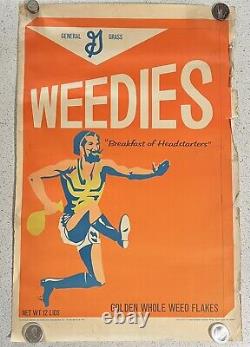 1969 WEEDIES Breakfast of Headstarters DENNIS DENT BlackLight Litho POSTER