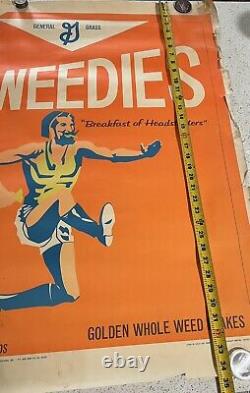 1969 WEEDIES Breakfast of Headstarters DENNIS DENT BlackLight Litho POSTER