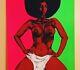 1970 Afro-dite Pro Arts Black Light Large Poster Afrodelic Black Americana Rare