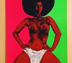 1970 Afro-Dite Pro Arts Black Light Large Poster Afrodelic Black Americana Rare