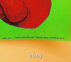 1970 Afro-Dite Pro Arts Black Light Large Poster Afrodelic Black Americana Rare