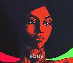 1970 Afro-Dite Pro Arts Black Light Large Poster Afrodelic Black Americana Rare