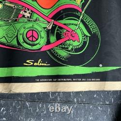 1970 BLACK LIGHT BIKER POSTER LADY GODIVA JMS Generation Gap RR7-Y01