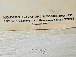 1970 FTW Bandidos Harley MC Houston Blacklight Poster Co Biker Poster 1% RARE