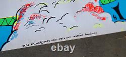 1970 Rege Rising SATANAS Pro Arts Black Light Poster Demon Devil Fire 42x28