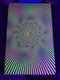 1970 Salvatore Bovoso Gemini Rising Psychedelic Blacklight Poster 35.5lx23.5w