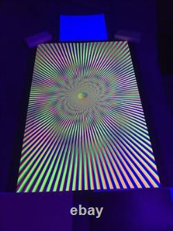 1970 Salvatore bovoso gemini rising Psychedelic Blacklight Poster 35.5Lx23.5W