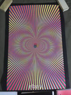 1970 Salvatore bovoso gemini rising Psychedelic Blacklight Poster 35.5Lx23.5W
