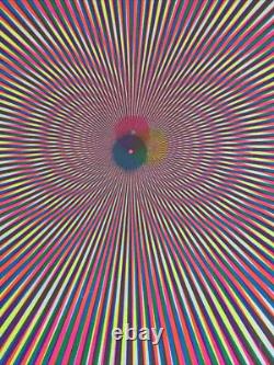 1970 Salvatore bovoso gemini rising Psychedelic Blacklight Poster 35.5Lx23.5W