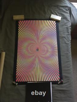 1970 Salvatore bovoso gemini rising Psychedelic Blacklight Poster 35.5Lx23.5W