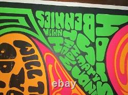 1970 TWO Government Propaganda Psychedelic ANTI-DRUG Black Light POSTER LSD ACID