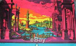 1970 Vintage BLACKLIGHT POSTER The Harbor by Flying Dutchman Press Psychedlic