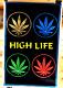 1970's Funky Enterprises High Life Velvet Black Light Poster