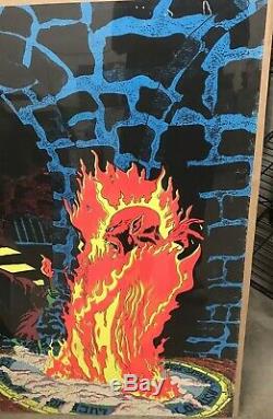 1970's Lucifer Rege Rising SATANAS Satan Black Light Poster Large
